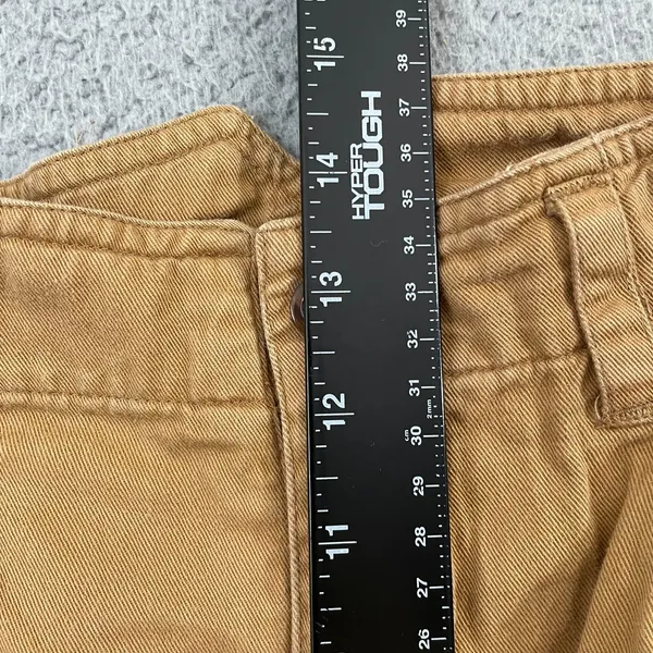 Vintage Venezia Vitale Paperbag Shorts Women 14 Tan Cotton High Waist Bermuda - Image 7