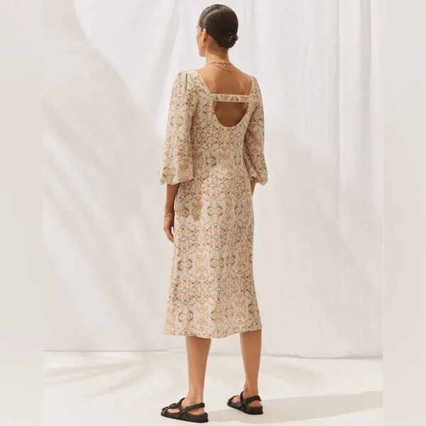 Sancia the Fleur Casual Vacation Midi Dress in Luziannes Floral Size Small NWT - Image 6