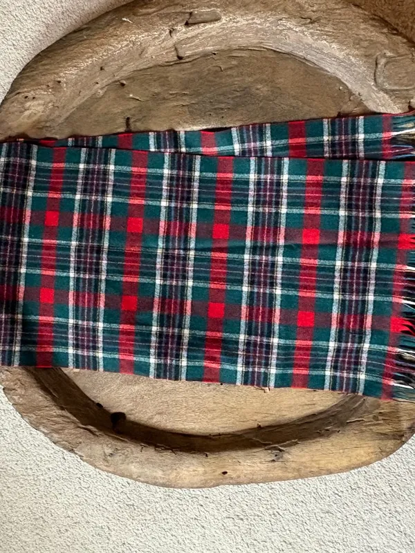 Vintage Pendleton Bruce of Kinnaird tartan plaid rectangular unisex wool scarf - Image 2