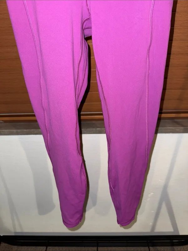 Lululemon Magenta Vivid Plum High Rise Align Pocket Leggings - Image 3