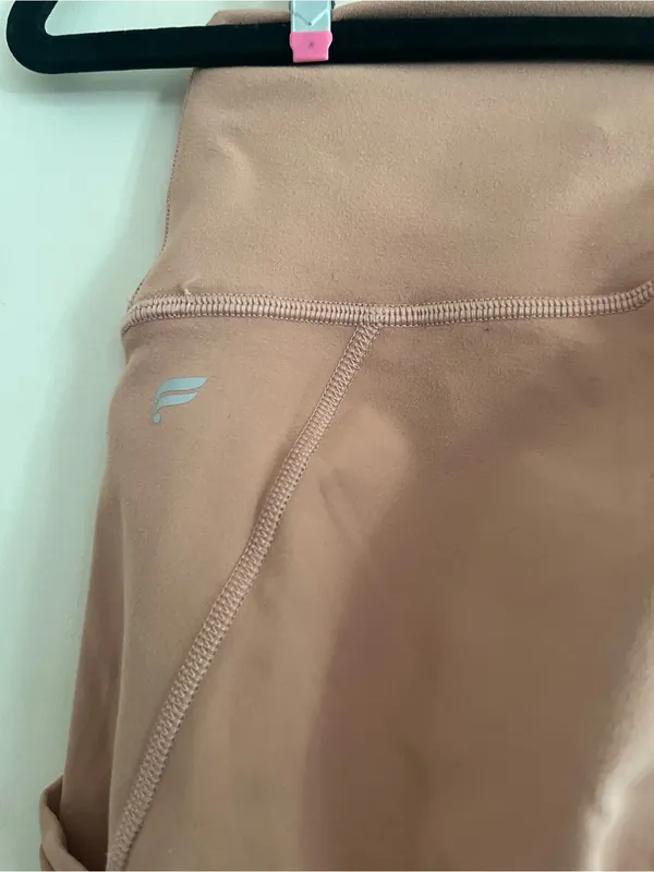 Fabletics Beige PowerHold High Rise Leggings Medium Pilates Neutral - Image 4