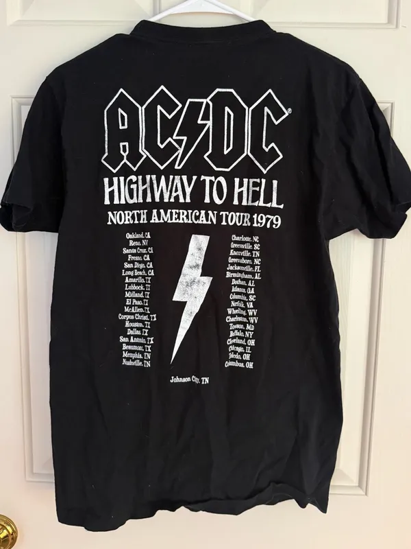 AC/DC Black Graphic Band T-Shirt - Image 3