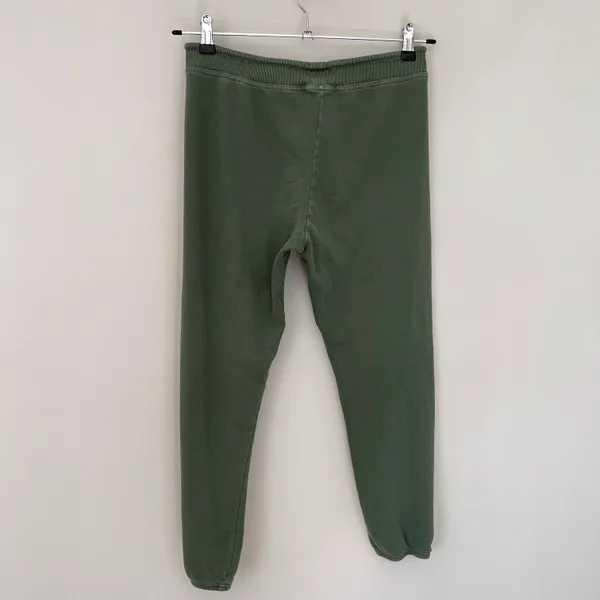 Vintage Terry Cotton Pull On Drawstring Sweatpant Joggers Green - Image 6