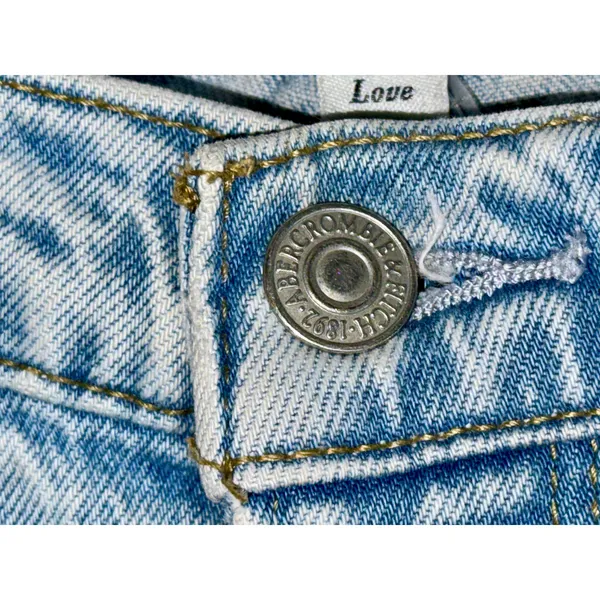 Abercrombie & Fitch Curve Love 90s Baggy Low Rise Blue Denim Jeans Womens 27 / 4 - Image 5