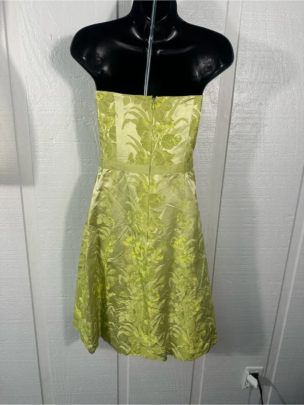 Ann Taylor Green Strapless Dress Size 4 EUC - Image 7