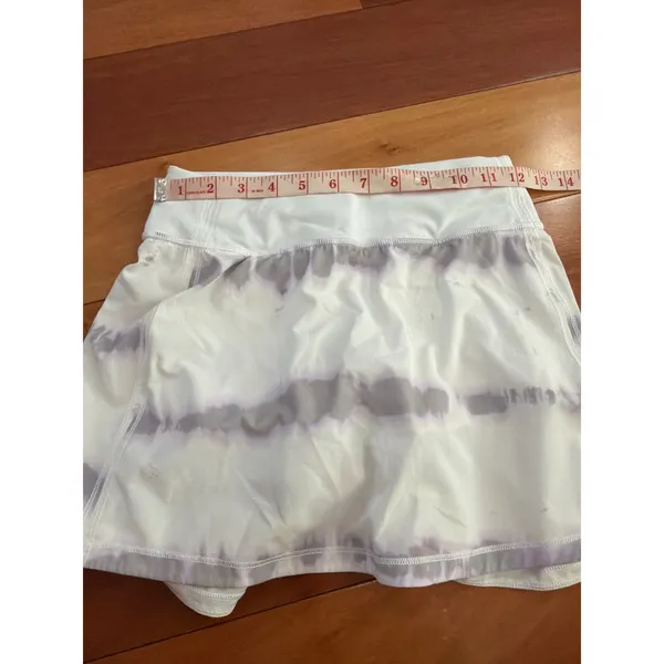 Lululemon Pace Rival Skirt Womens White Purple Tie Dye Athletic Skort Size 0 - Image 7