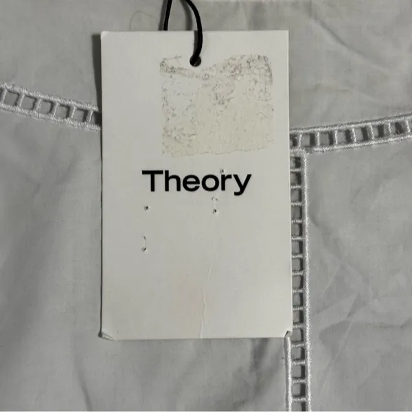 Theory Women’s White Ladder Eyelet Top - Image 13