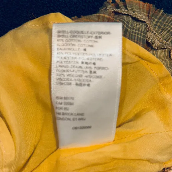 164‎ | Urban Outfitters Plaid Ruffle Smocked Back Romper Orange Yellow Women L - Image 7