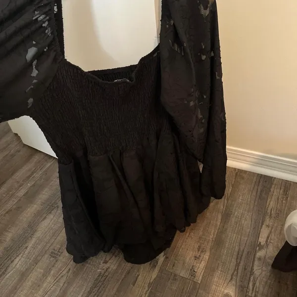 Rue 21 Romper Floral Black - Image 3