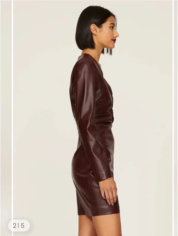 One33 Social Faux Leather Twist Dress - Image 2
