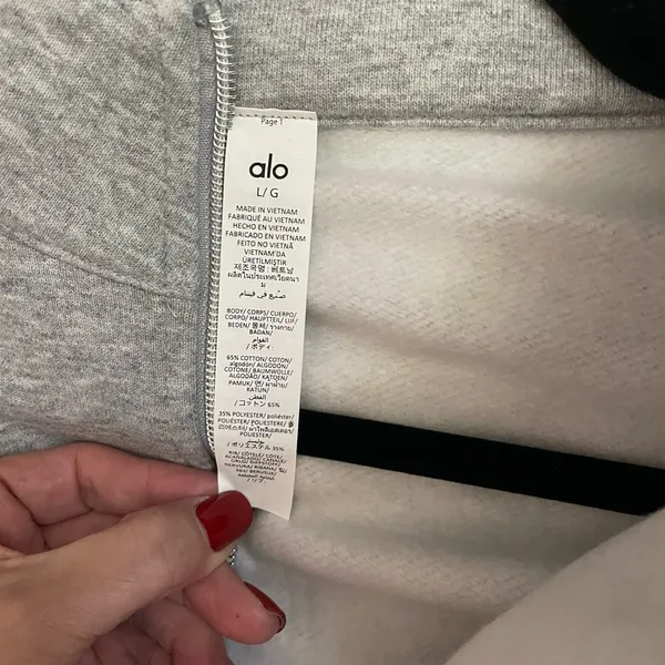 ALO Yoga NWT Accolade 1/4 Zip Pullover Athletic Heathered Grey Size L - Image 9