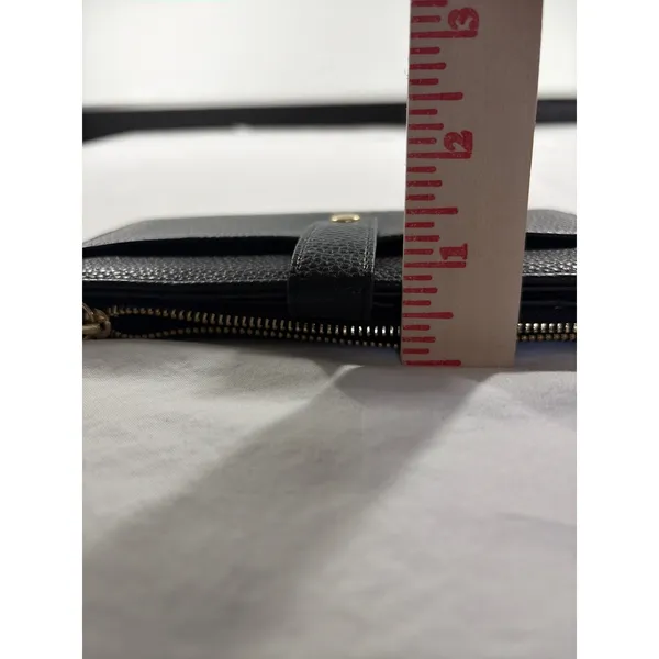 Nanette Lepore Black Pebbled Faux Leather Continental Snap Zip Wallet Clutch - Image 8