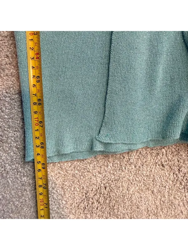 NWT Forever 21+ Women’s 2X Turquoise Metallic Knit Maxi Dress - Image 13