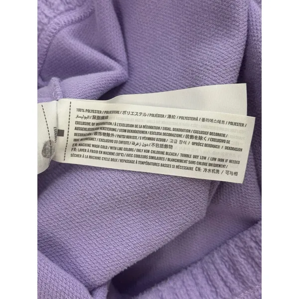 Abercrombie & Fitch Sherpa Half Zip PullOver Sweatshirt Purple White Size Small - Image 5
