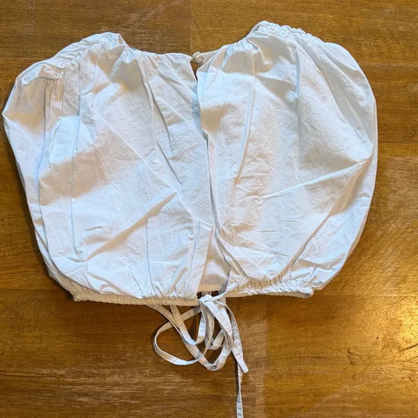 Zara white Puff Sleeve Top - Image 3