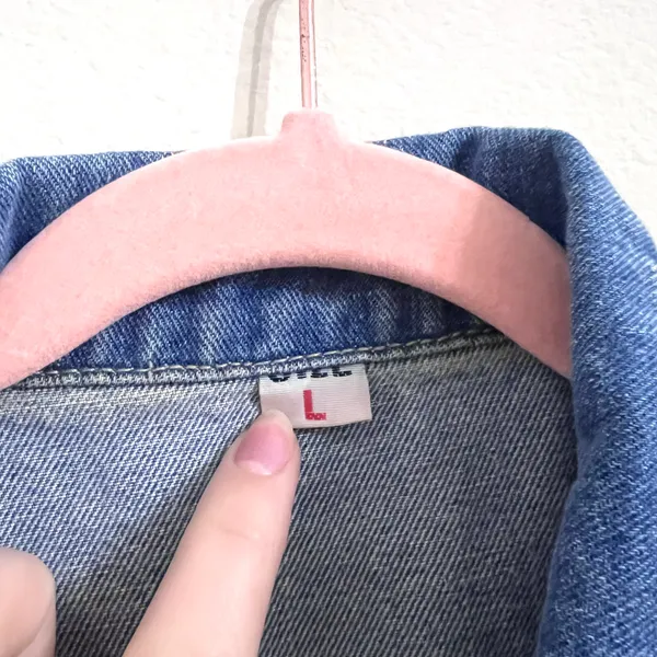 Oversized Denim Jacket Blue Size L - Image 4
