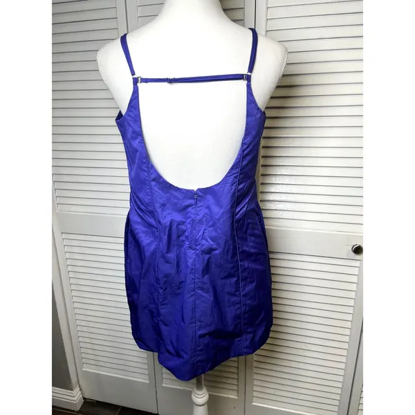 Free People Marissa Square Neck Mini Dress Size Small NWOT Purple Retails $200 - Image 6