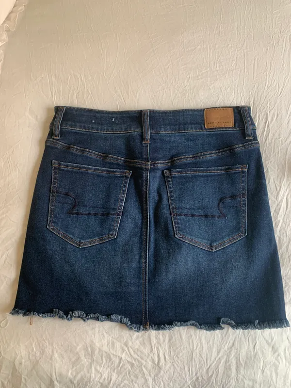 Denim High Rise Mini Skirt - Image 6