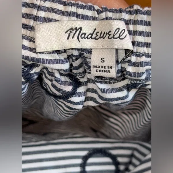 Madewell Embroidered Striped‎ Midi A line Skirt - Image 3
