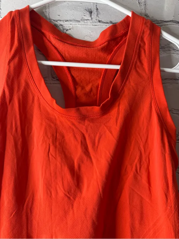 Athleta Women's Sleeveless Athletic Tank Top - Bright Orange medium - Image 4