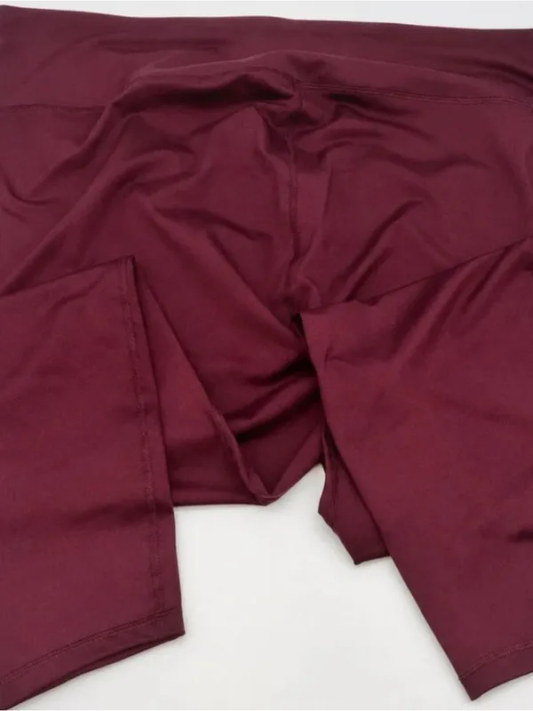 Old Navy High-Waisted PowerSoft Leggings in Burgundy Size Medium - Image 2