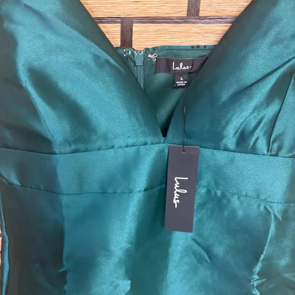 Lulus Glamourous Life Emerald Green Sleeveless Mini Dress‎ Size Large - Image 6
