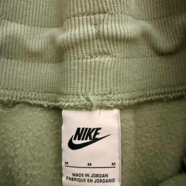 Nike Women's Sage Green Fleece Sweatpants Size M - Image 5