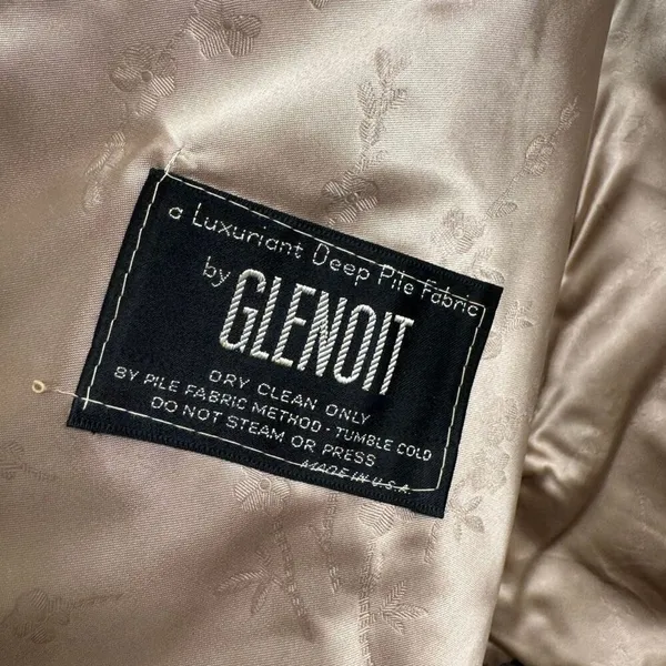 By Glenoit Woman's Faux Fur Over Coat Brown Solid Large Open Vintage - Image 3