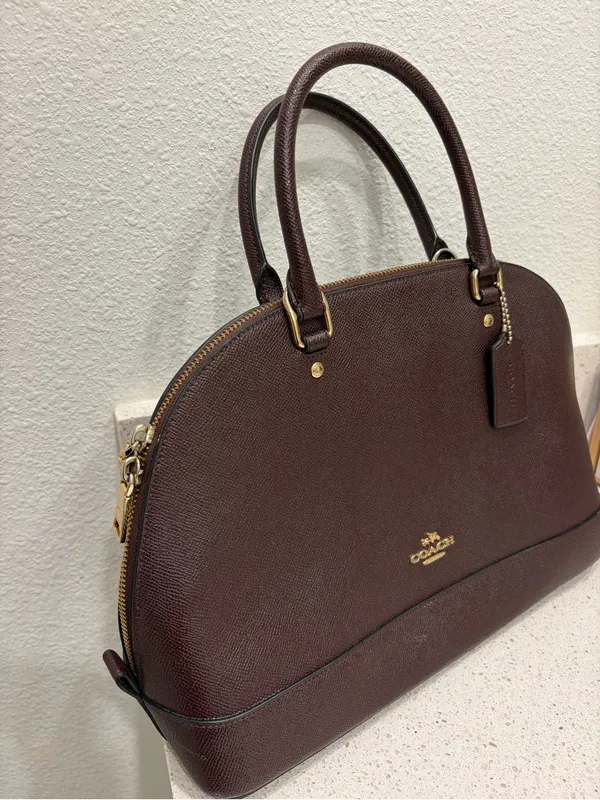 Coach F 57524 Crossgain Leather Satchel Blush Handbag Brown Leather EUC - Image 4