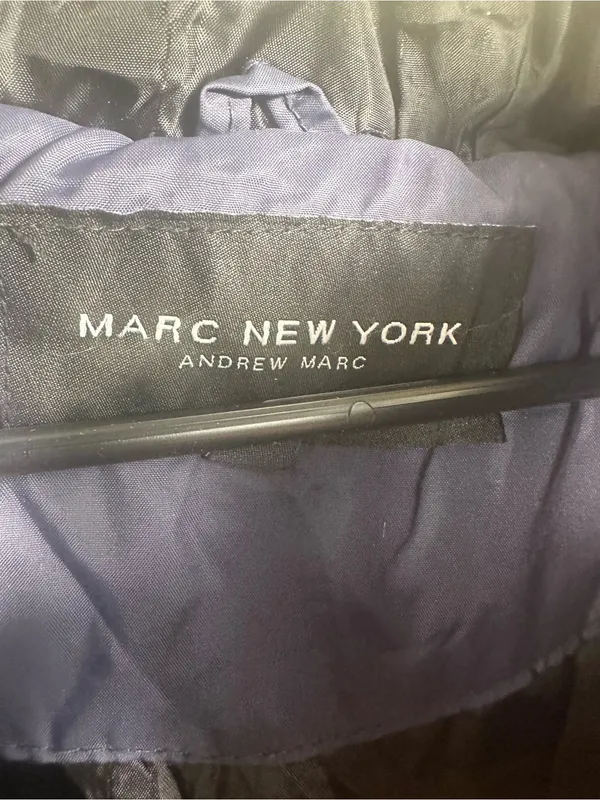 G7. Marc New York Andrew Marc blue hooded faux fur trim puffer with poly fill - Image 2