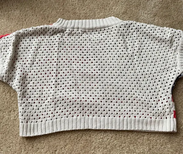 Forever 21 American Flag crochet Crop Top - Image 2