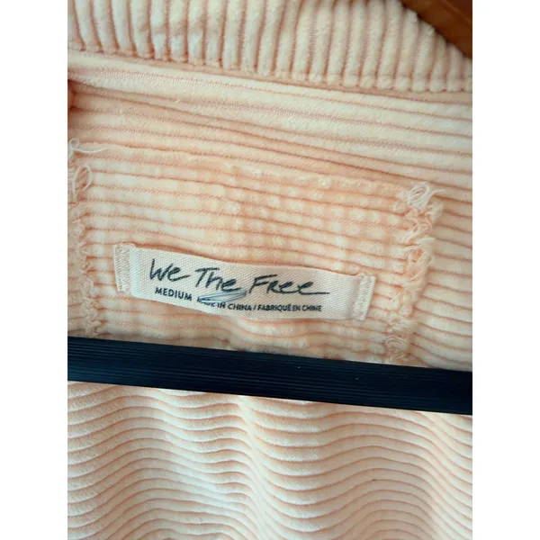 We The Free Peach Snap Button Up Sweater Medium - Image 8