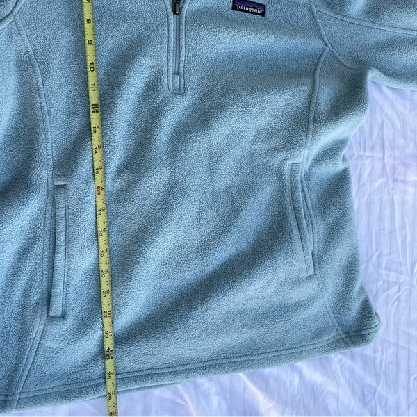Patagonia Classic Synchill Marsupial Light Blue Pullover Women’s Sweater Sz L - Image 8