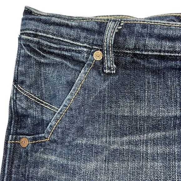Abercrombie Y2K Low-Rise Mini Jean Skirt Sz‎ 27" Dark Wash Grunge Punk Ruehl 925 - Image 6