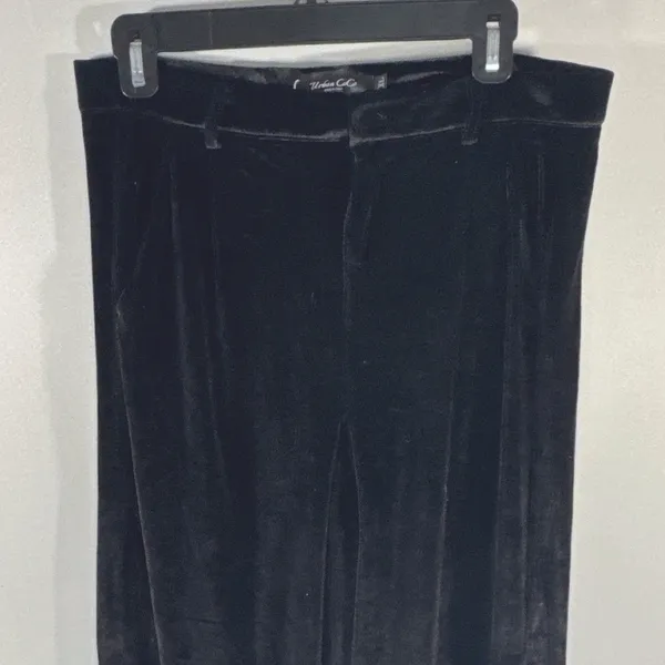 Urban CoCo Black Velvet Wide Leg Pants High‎ Waist Trousers XL NWT Whimsigoth - Image 2