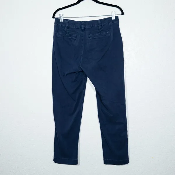 J. Crew Navy Blue High-Rise Girlfriend Chino Pants Size 4 - Image 7