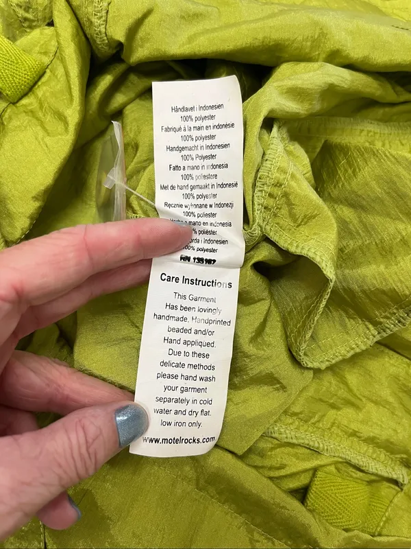 NWOT Motel Rocks Lime Green Cargo Drawstring Trousers "Pickle" size S - Image 8