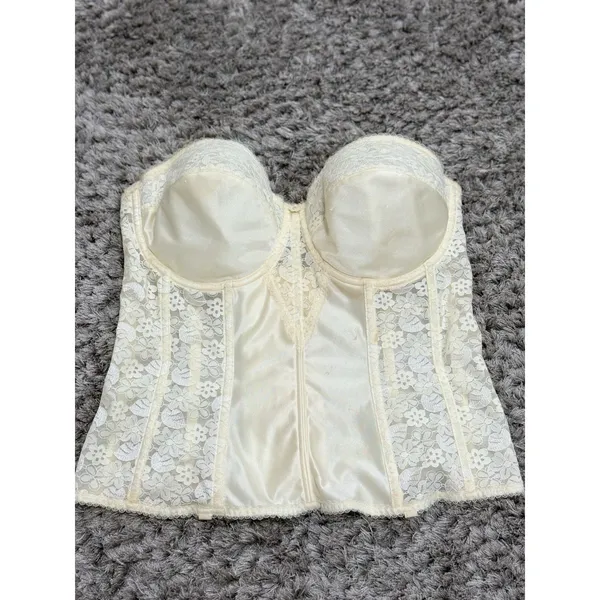 Dominique Women 8949 Lace Strapless Bridal Bustier Corset Bra Ivory Size 36DD - Image 2