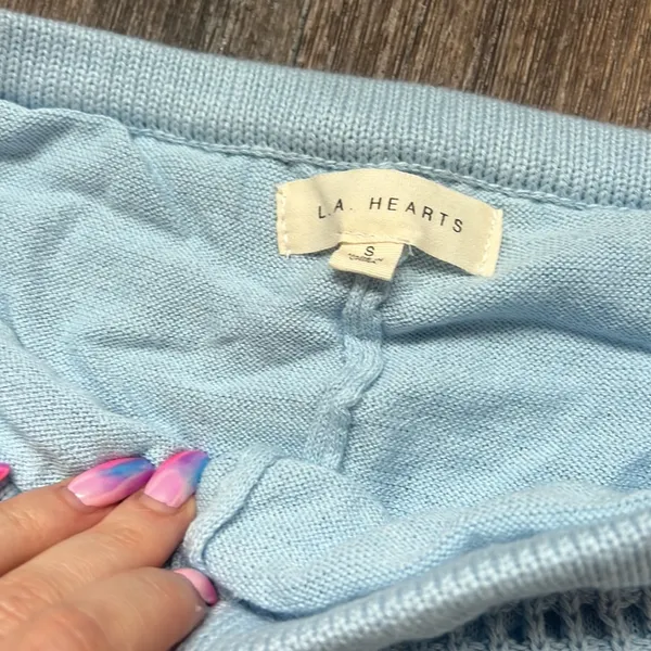 LA Hearts blue Crochet Pants - Image 4