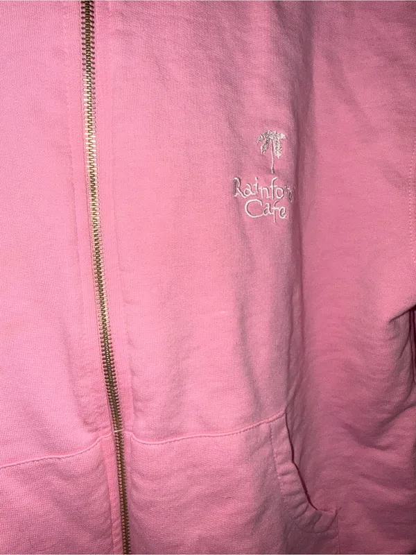 Vintage Rainforest Cafe size xl pink zip up jacket - Image 3