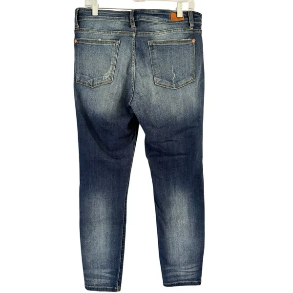 Judy Blue Relaxed Fit Jeans Women’s Size 15/32 Dark Blue Stretchy Tapered Leg - Image 2