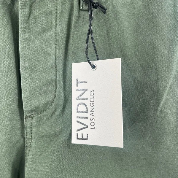 EVIDNT Pants Size 25 Cropped Chino Wide Leg High Waist NWT Green 100% Cotton - Image 5