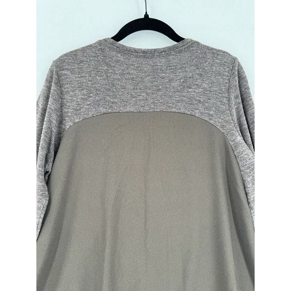 Women’s Brown Floral Applique Sequin Tunic Top Long Sleeve Boho Lagenlook Layer - Image 4