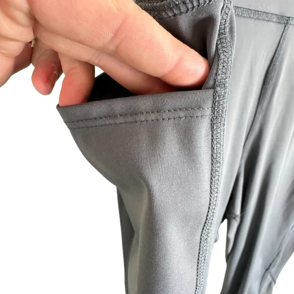 Xersion Gray‎ Nylon Quick-Dri Wide Waistband 7/8 Ankle Skinny Legging Size XL - Image 4