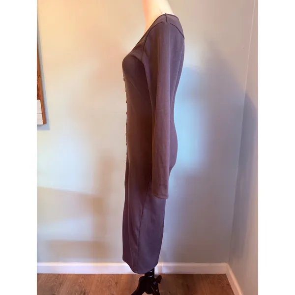 Fiestar Large Ribbed Knit Maxi Dress Long Sleeve boho Y2K fall bodycon sexy casual party - Image 4