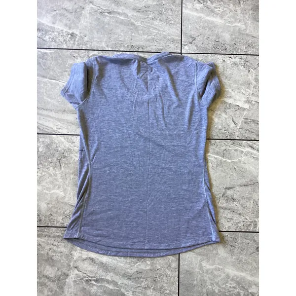 Brooks Run Happy Gray Heathered Graphic Running T-Shirt Womens Medium Scoop Neck - Image 4