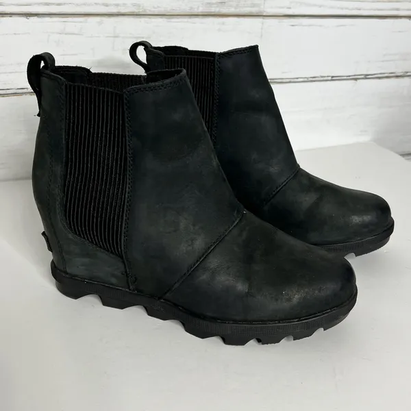 Sorel Joan of Arctic Wedge Ankle Boot Black Shoe Size 8.5 Waterproof - Image 10