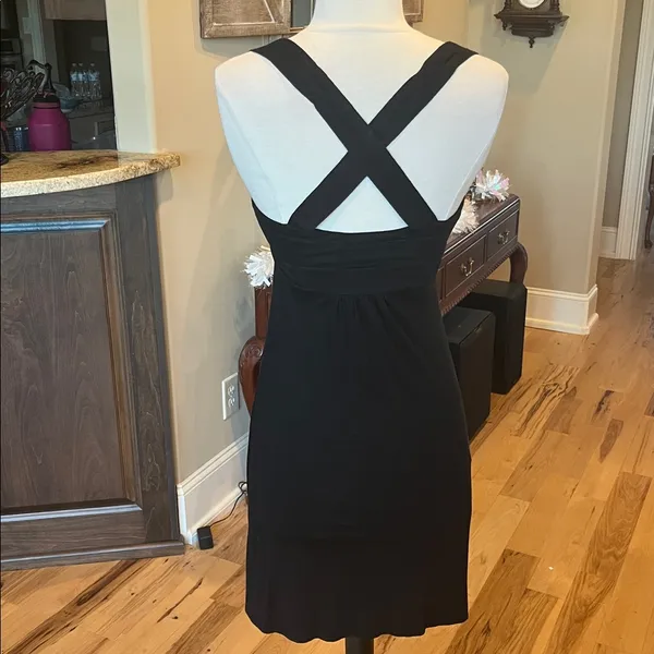 Guess Black Knit Flowy Criss Cross Back Dress for Beach Travel Summer - Image 3