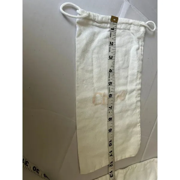 2 Chloe Logo White Drawstring Dust Bags - Image 6