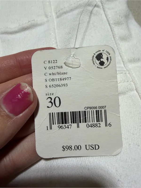 We the free people NWT Women’s White Flared Jeans 30 MARKS MSRP$98 - Image 9